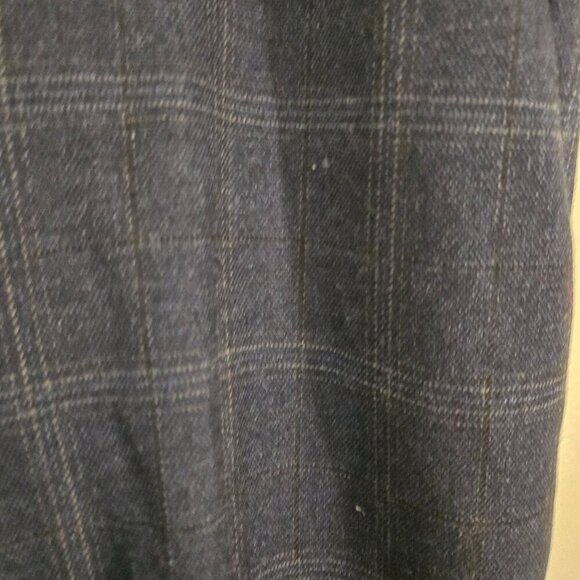 Talbots Windsor Wool Blend Charcoal Grey Plaid Straight Leg Trousers Size 10p - Picture 3 of 6